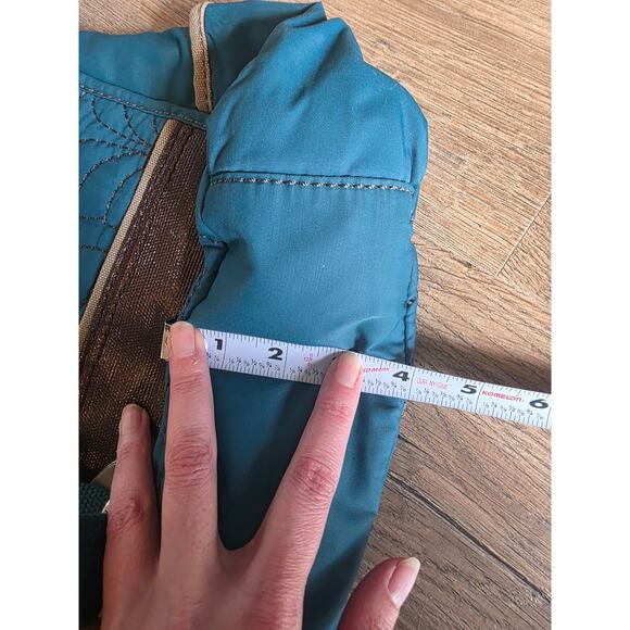 Fossil Key-Per Turquoise Quilted Messenger Bag Laptop Bag Crossbody - Picture 11 of 11